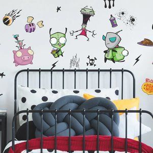 Invader Zim Peel Stick Wall Decal 32 Stickers Kids Room Decor Art Planet Irk USA